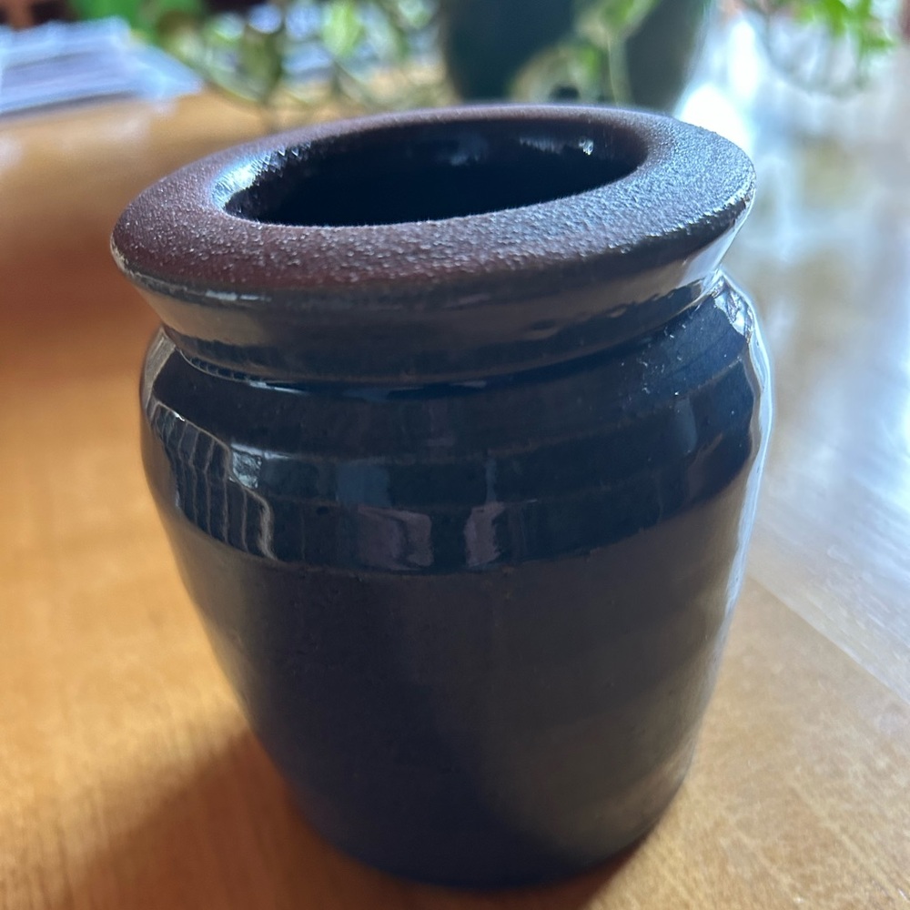 Blue  Ceramic Crock
